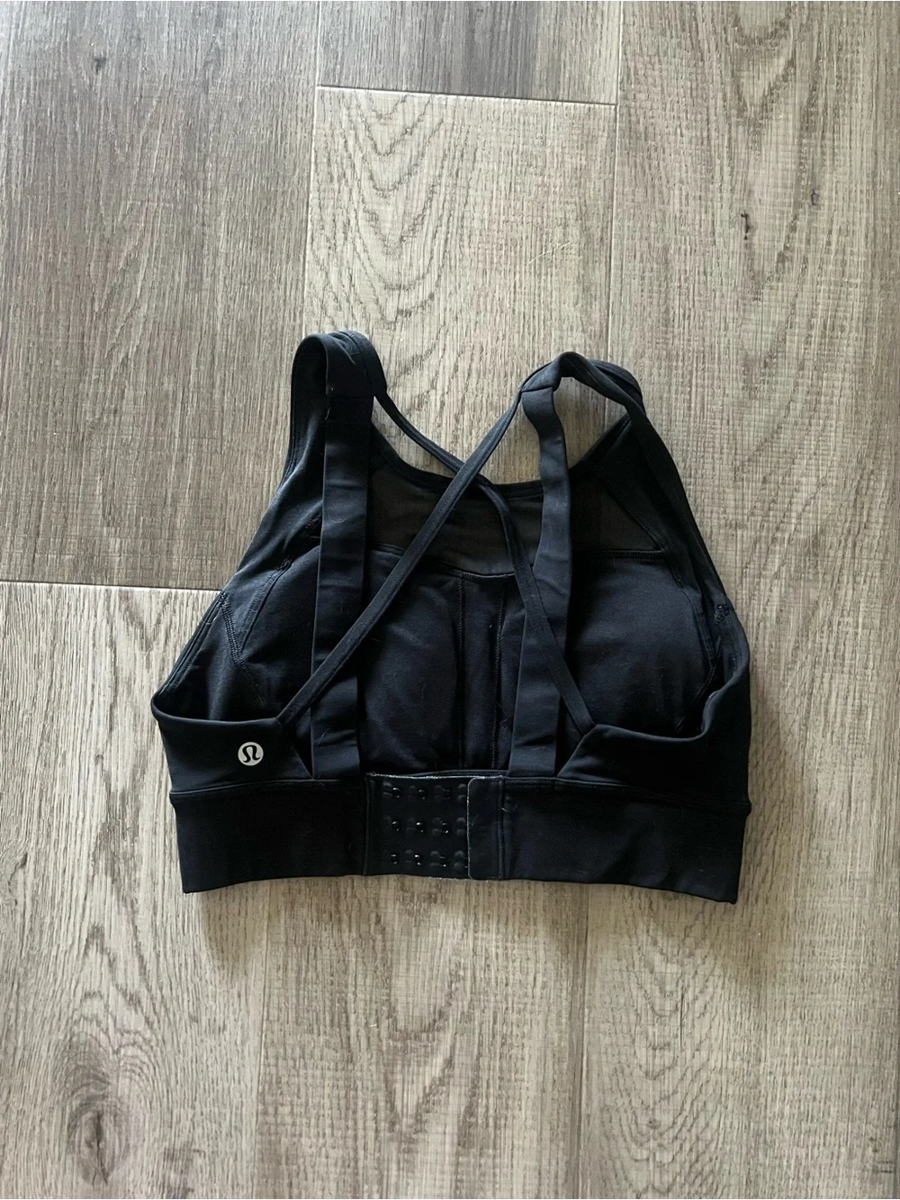 lululemon athletica Black High-Support Sports Bra with Mesh Insets